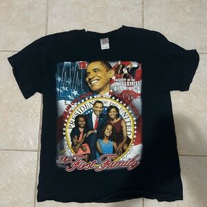 Black Barack Obama The First Family Graphic AllOver T-Shirt